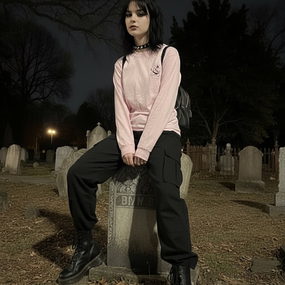 Spencer’s Wish You Were Here Graphic LS Pink Regular - Picture 3 of 8